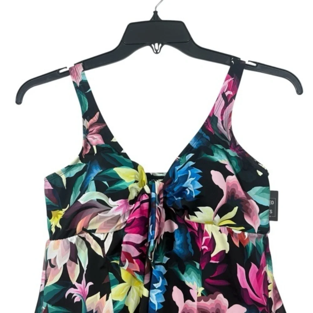 Swim Solutions NWT Women's Bow-Front Swim Dress One piece 12 - Picture 5 of 10